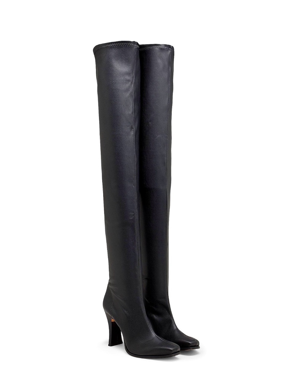 Classic Black Over-the-Knee Heeled Boots